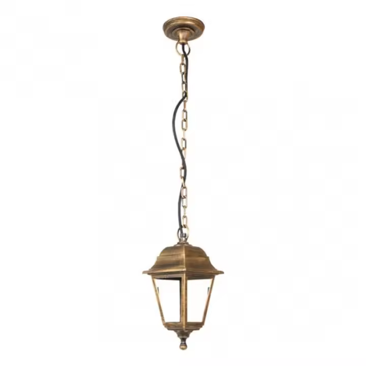 FABRILAMP Colgante Exterior Albahaca 1xe27 Oro Viejo Policarbonato - 1