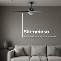 EVVO Ventilador de techo con luz y mando V522, motor DC, silencioso, Ø132cm, 3 aspas, 3 velocidades, 26W, temporizador - details 1