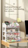Caja De Almacenamiento De Escritorio Con Cajón Para Decoración De Cabello Y Joyería Multifuncional Organizador De Maquillaje De Plástico - details 4