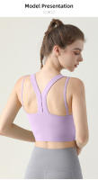 Sudadera De Yoga Para Mujer Verano Nueva Chaleco Deportivo Antigolpes Transpirable Rápido Secado Top Corto Cross Back Fitness - details 6