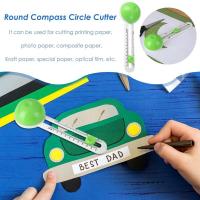 Cortador De Circulo Redondo 1PC Herramienta De Corte Para Patchwork Y Scrapbooking Con Regla De Compás Para Cartas Y Papel - details 5