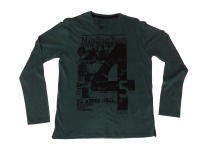 Camisetas Hombre Manga Larga Losan , verde Negro   XL   44 , Algodón ,Cuello pico - details 0