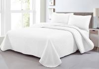 Colcha Bouti de Verano Reversible Lisa en Blanca  | Acolchada Fina y Termosellada | Incluye Fundas de Cojín Mommata - details 1