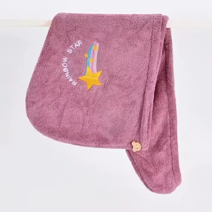 Bandeja De Cabello Para Mujeres Y Niñas Absorbente Y Suave Para Secado Rápido Del Cabello after Baño Gorro De Secado De Cabello - 1