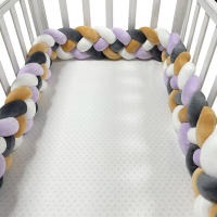 Parachoques para Cama de Bebé de 1-3M, Textil anudado Hecho a mano, de cuna de Protector Sweatshirt, almohada with nude Infantil, decoración para habitación de Bebé, tira anticolisión Tejida para CUNA anticaídas y anticolisión - details 0