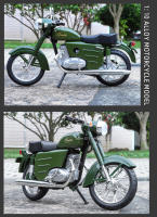 Modelo De Motocicleta Happy XF250 a Escala 1:10 Con Sonido Luz Y Absorción De Choque Neumáticos De Goma Regalo Para Niños Metal Diecast Rojo Verde - details 18