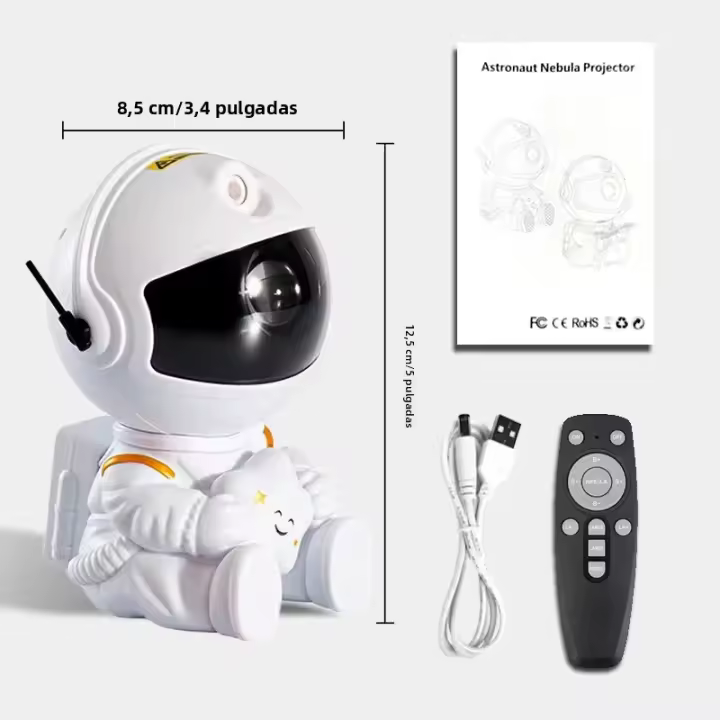 Proyector De Galaxia Astronauta Con Control Remoto Luz Nocturna Para Habitación De Niños Sala De Estar Proyector De Nebulosa Para Adultos Regalo - 1