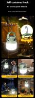 Lámpara Portátil Solar LED Recargable Impermeable Para Exteriores Noche Mercado Camping Tienda De Acampar Emergencia - details 1