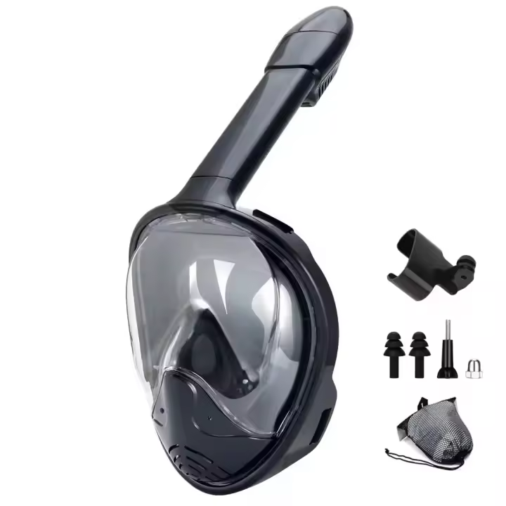 Máscara De Natación Para Adultos Y Niños Antiniebla Respirador De Snorkel Completo Seguro Para Natación Y Escuba Diving - 1