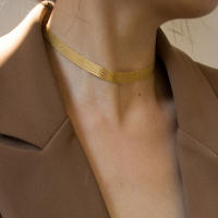 Collar De Cadena Ancha Tejida Peri'sBox En Acero De Titanio Texturizado Para Mujer Estilo Vintage Collar De Moda 2020 - details 3