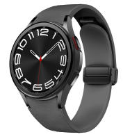 Correa De Cuero Genuino Y Silicona Para Samsung Galaxy Watch 7 6 5 44mm 40mm 20 Bracelet Galaxy Watch 6 4 Classic 47mm 46mm 43mm 42mm Unisex - details 0