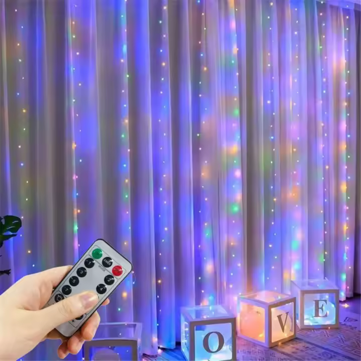 Curtainas LED USB De 6M Guirnalda De Luces Para Jardín Decoración De Boda Navidad Y Año Nuevo Exterior - 1