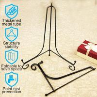 Soporte De Hierro Negro Para Manualidades DIY Soporte Para Libros Pedestal Para Fotos Estante De Exhibición Easel Soporte Para Cuadros Y Platos - details 1