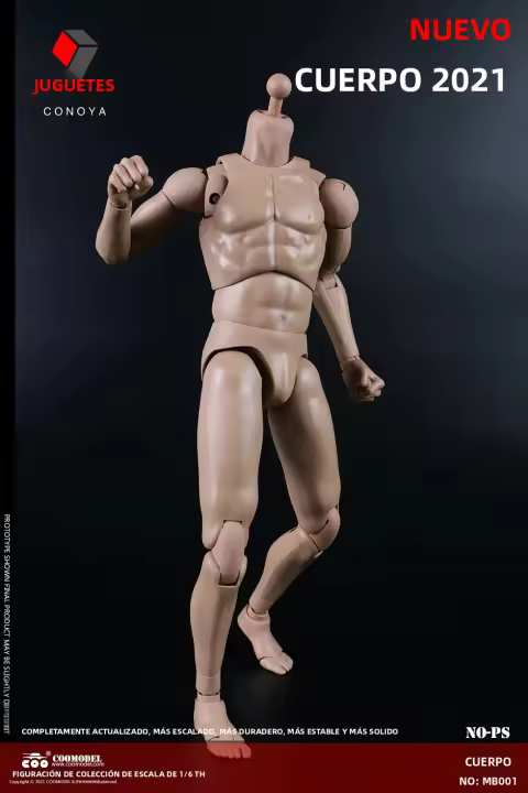 Figura De Acción Masculina COOMODEL MB001 MB002 MB003 MB004 1/6 Escala Super Flexible Cuerpo Adecuado Para Juegos De Mesa Y Coleccionistas - 1
