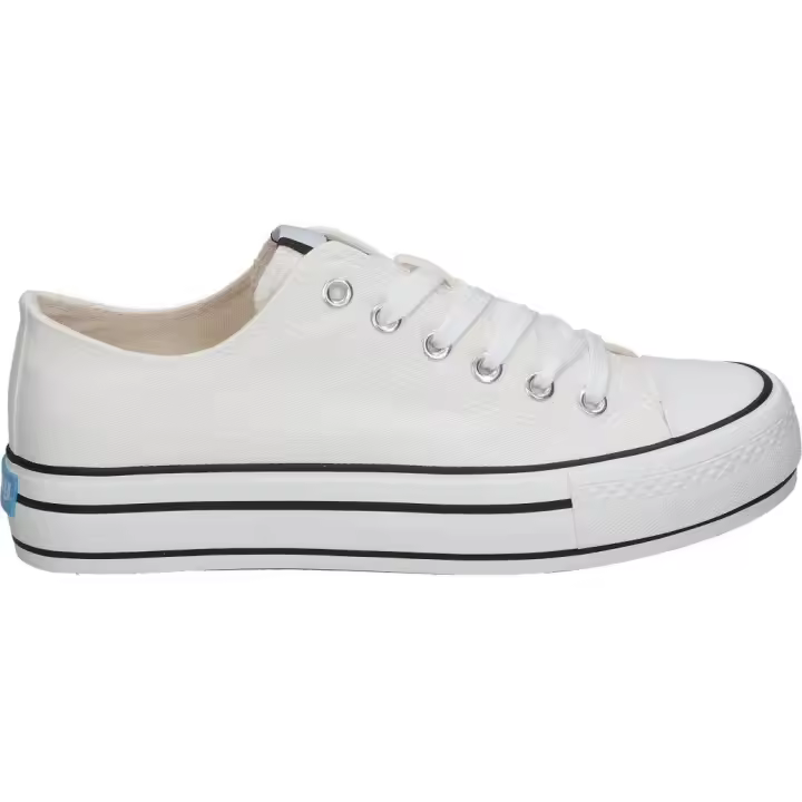 MTNG | Zapatillas de Lona Bajas con Plataforma Mustang Bigger X para Moda Joven – Deportivas en Color Blanco – Sneakers con Cordones – Con Plataforma Media – Lonas – Versátiles – Veganas – Modelo 60173 - 1