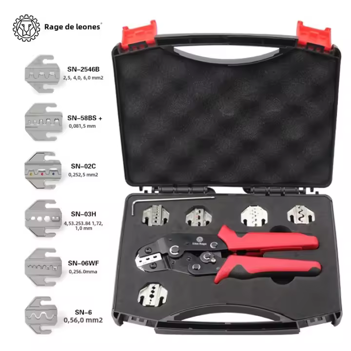 Alicates De Prensa 6 En 1 SN-58B Kit De 5 Mandíbulas Para Terminales Eléctricos 2.8 4.8 6.3 VH2.54 3.96 2510/tubo/terminals Aislados Herramientas De Clampaje - 1
