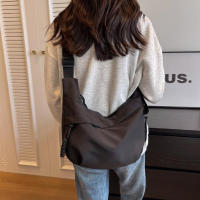 Bolso Bandolera De Lona Casual Para Mujer Y Hombre Capacidad Grande Negro Blanco Rojo Bolsa De Hombro Para Viaje Y Compras - details 4