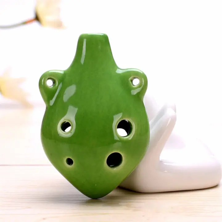 1pcs Flauta De Ocarina Colorida Soprano C Con 6 Agujeros Mini Flauta Cerámica Instrumento Musical Para Niños Juguete - 1