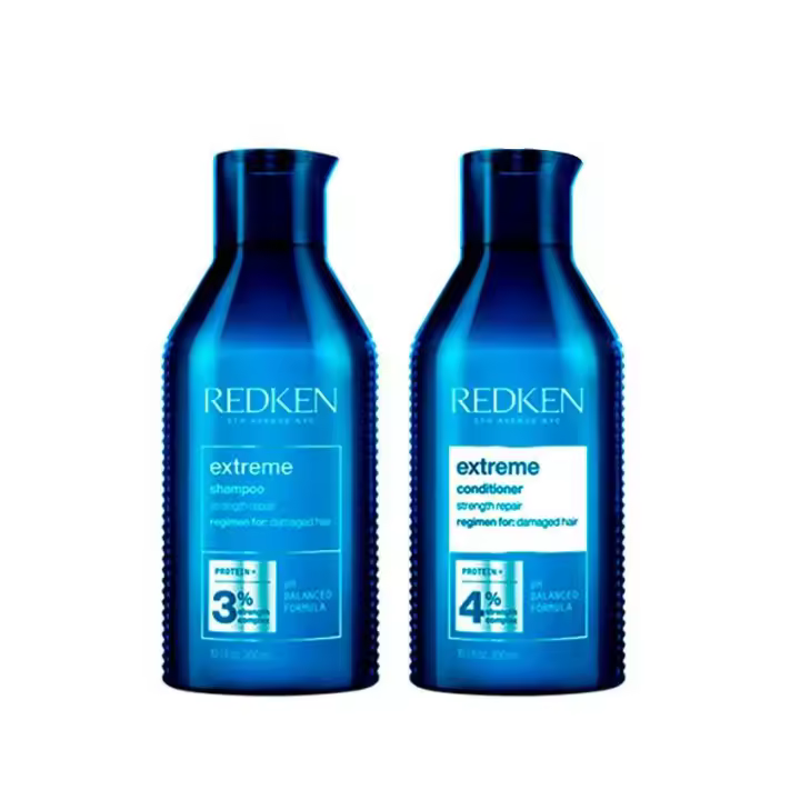 Redken | Rutina champú + acondicionador Extreme. Reparación con proteínas par cabello débil. Formato 300ml. - 1