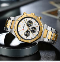 Reloj De Pulsera Curren 8440 Para Hombre Estilo Militar Y Negocios Cronógrafo De 6 Manos Calidad De Lujo Resistente Al Agua Acero Inoxidable Cristal De Zafiro - details 22