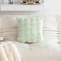 Cojín De Sofá De Velours Imitación De Piel De Conejo Color Sólido Suave Y Cálido Para Sala De Estar Dormitorio Decoración Del Hogar - details 4