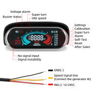 Medidor De RPM Para Coche Y Motocicleta LCD Digital Tachímetro Automóvil Con Capacidad Para 1-10 Cilindros 12/24V 0-9999 RPM Medidor De Velocidad De Motor - details 3