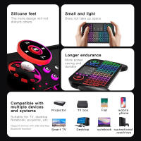 Teclado Mini RGB Bluetooth 5.0 2.4G Wireless Dual-mode Recargable Con Touchpad Para Android TV Box Teclado Inalámbrico Para Laptop - details 5