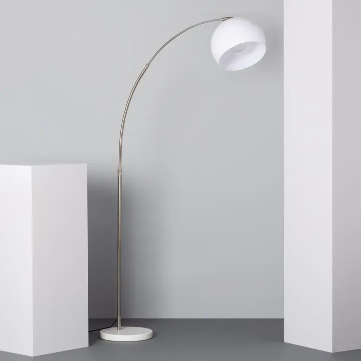 Ledkia Lámpara de Pie Gebogen - Diseño Elegante y Regulable en Altura para Interiores - 1