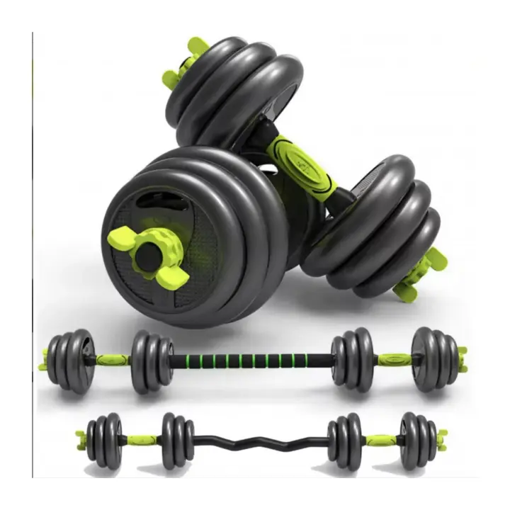 Riscko Mancuernas Ajustables 4 en 1 "convierte las dos mancuernas en una barra olímpica con la extensión incluida (40cm)" - 1