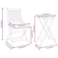 Conjunto de Bistro de Jardín de 3 Piezas vidaXL de Madera Sólida de Acacia - details 7