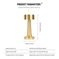 Lámpara De Mesa Recargable USB Táctil LED Para Decoración De Habitaciones Luz Nocturna De Ambiente Para Restaurante Barra Luz De Escritorio - details 5