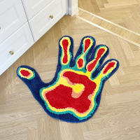Carpetas De Palma Hechas a Mano Alfombra Tejida En Plush Suave Y Fluffy Múltiples Colores Decoración Para El Hogar Sala De Estar Dormitorio Estilo Aesthetic - details 1