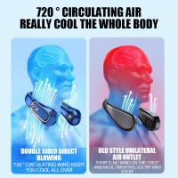 Ventilador de cuello colgante con pantalla Digital, Ventilador eléctrico sin aspas, banda para el cuello, Mini enfriador de aire portátil, recargable por USB - details 9
