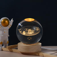 Lámpara De Mesa LED USB Galaxia Saturno 3D Cristal Ball Luz De Ambiente Para Decoración De Habitación Regalo Creativo Para Niños Navidad - details 9