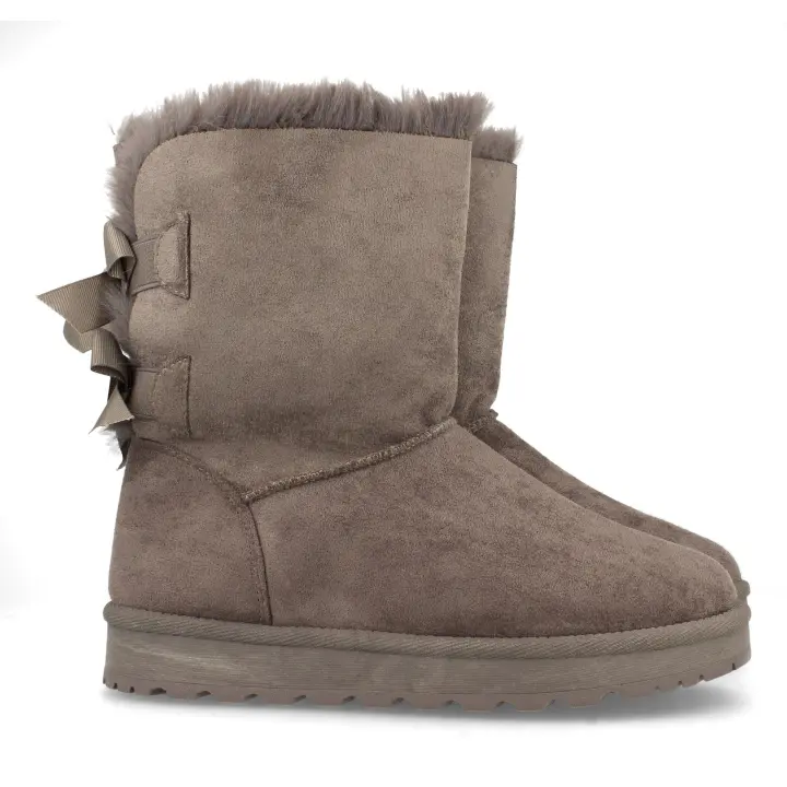 PuntoSalao Botas australianas con lazo gris mujer - 1