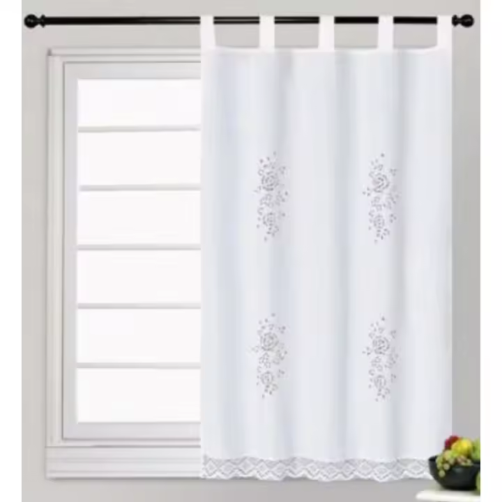 Cortina - Cocina - Bordada Cortinas De Cocina Huecas De Lino - 100x150cm, De Una Pieza, Adecuadas Para Dormitorio Y Sala De Estar, Cortinas Filtrantes De Luz 2025 Nuevo Caliente - 1
