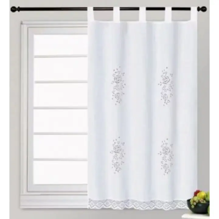 Cortina - Cocina - Bordada Cortinas De Cocina Huecas De Lino - 100x220, De Una Sola Pieza, Aptas Para Dormitorio Y SalóN, Cortinas Filtrantes De Luz 2025 Nuevo Caliente - 1