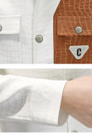 Nueva Chaqueta Casual De Moda Para Hombres Drill Colorido Ajustada Estilo Coreano Solitaria Abierta Cierre De Botones Polyester Para Otoño - details 14