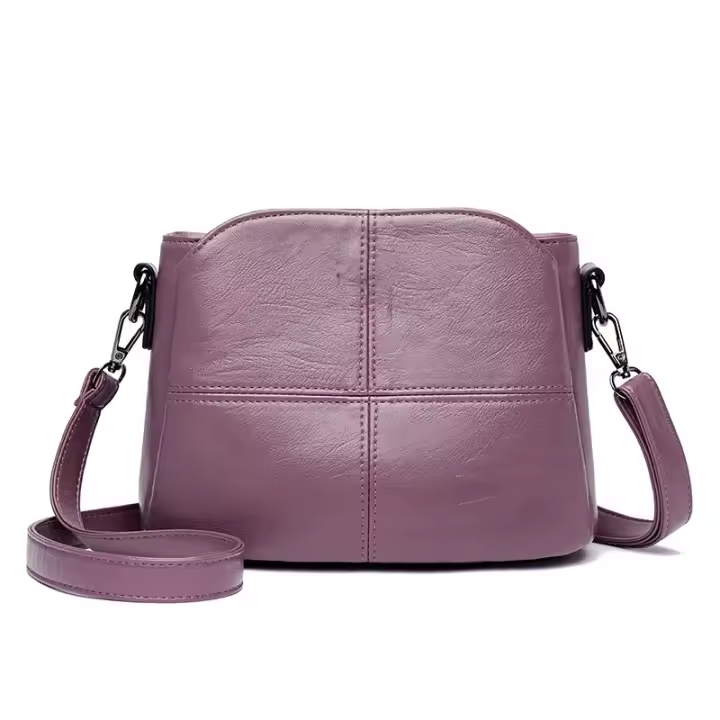 Bolso Cruzado de Diseño Retro para Mujer, bolsos de hombro de Cubo de cuero PU, bolsos Pequeños de tendencia de calidad - 1