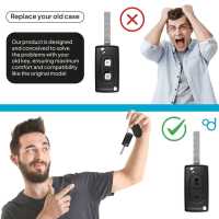 Ociodual Mando Llave Funda Carcasa CE0523 VA2 Key Case para Peugeot 206 207 306 307 308 407 607 806, Citroen C2 C3 C4 C5 C6 - details 2