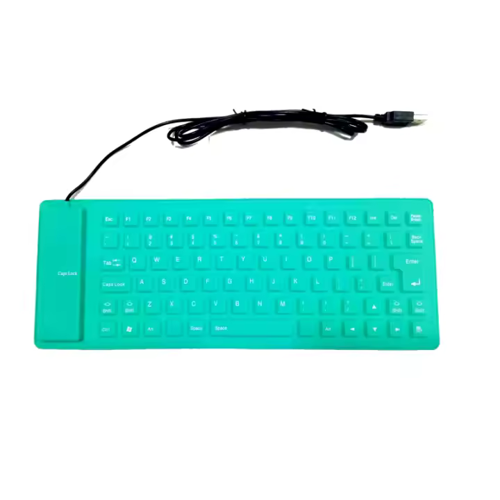 Teclado plegable de silicona de 85 teclas para PC, Notebook, tableta, portátil, Flexible, con cable, Mini USB, resistente al agua - 1