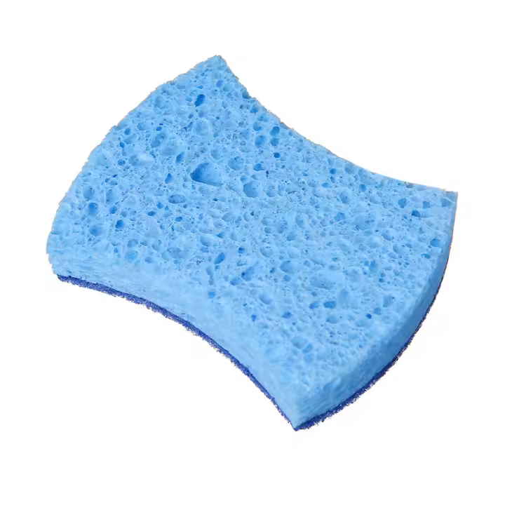 5PCS Esponjas De Limpieza Para La Cocina Pads De Frotado Azul Hechas De Pulpa De Madera Limpiadores De Alta Calidad - 1