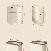 Bandeja De Basura Colgante Para Cocina Con Tapa Y Gran Capacidad Caja De Residuos Montada En La Pared Organizador De Basura Para Puerta - details 9