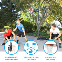Canasta baloncesto ultrarresistente Lifetime altura regulable 244/305 cm azul y blanco - details 2