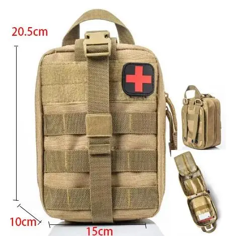 Kit de primeros auxilios táctico militar, bolsa médica de emergencia para exteriores, ejército, caza, coche, Camping, Molle, herramienta de supervivencia, organizador EDC - 1