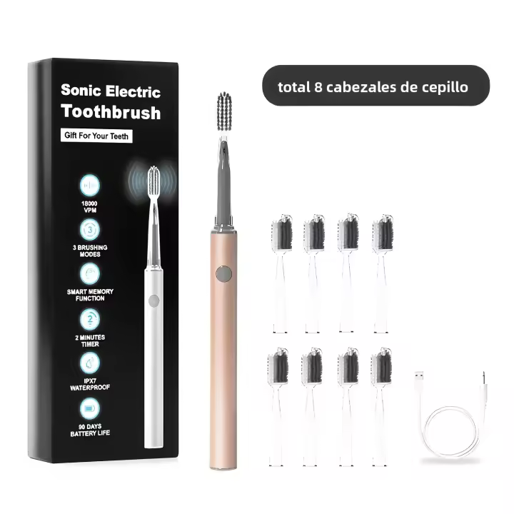 Cepillo De Dientes Eléctrico Recargable Ultrasonido Inteligente Impermeable Para Adultos Cepillo Dental Automático Completo Con Carga USB Y Timer - 1