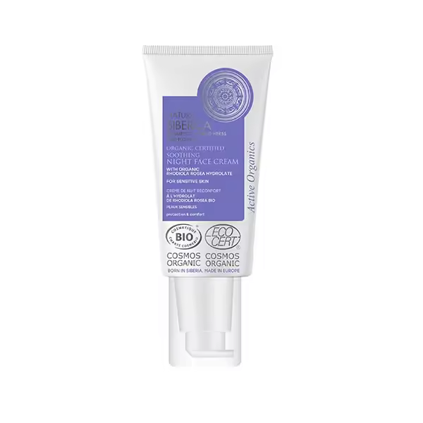 Natura Siberica Crema De Noche Facial Calmante Certificada Orgánica Para Piel Sensible, 50 Ml - 1