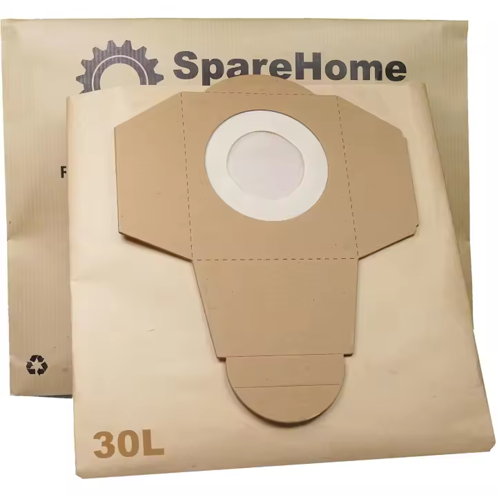 Bolsas aspirador Dexter, Parkside, Einhell, Varo, Hegner, Hoover, Liv  30 litros  - Alta filtración - 5 unidades -    SpareHome®  400UN0127 - 1