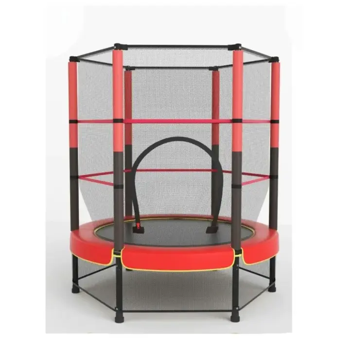 ALLINLIFE Trampolín portátil para niños de 140 cm / 160 cm,Cama elástica - trampolín 6FT， 8FT ideal para regalo de Navidad, espuma anticolisión para saltar y actividades de trampolín interior en trampolín interior para 4-15 años - 1