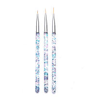 Set De 3 Pinceles De Arte Para Uñas Acrílicas Con Rayas Francesas Y Punta 3D Herramientas De Dibujo De Línea Delgada Para Manicura Y Gel UV - details 9